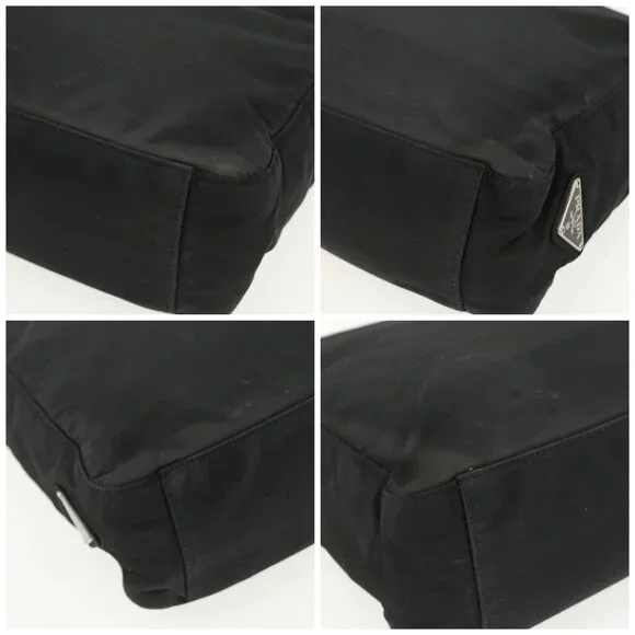 PRADA Tote Bag Nylon Black Auth 155212